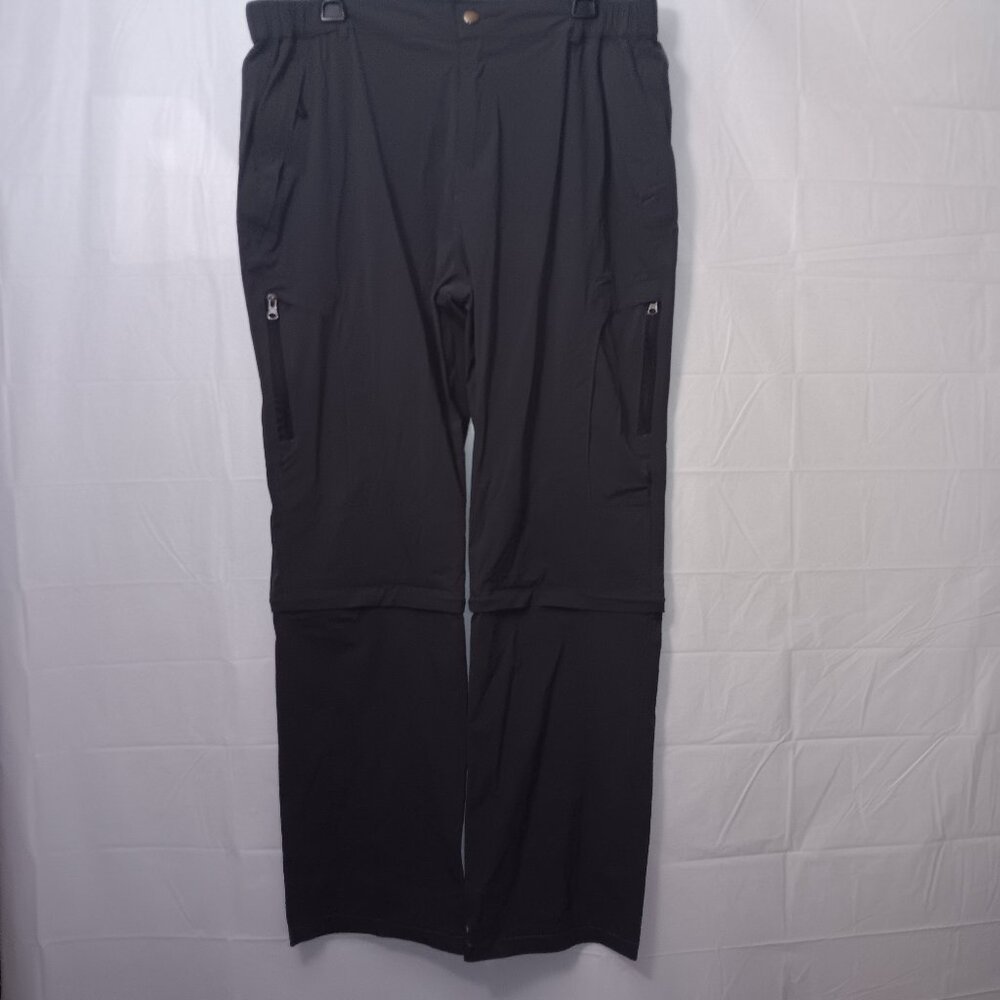 MEN'S CONVERTIBLE OUTDOOR TRAIL HIKING PANTS GRAY SIZE XXL